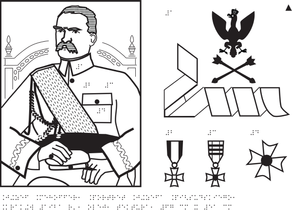 Portret Józefa Piłsudskiego - adaptacja dotykowa