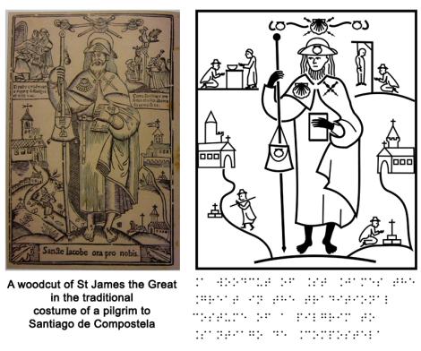 Zdjęcie nr 4 (6)
                                	                             Przedstawienie św. Jakuba jako pielgrzyma - drzeworyt
                            